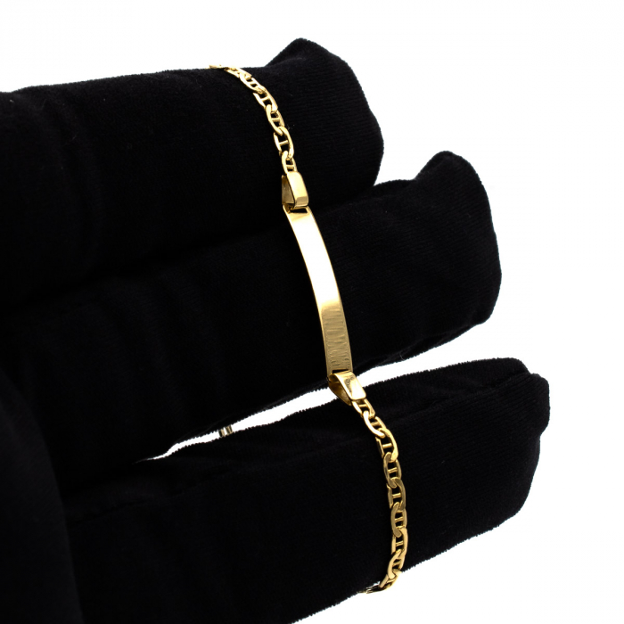 Brățară pentru Copii Magic din aur 14K cu plăcuță gravabilă [3]