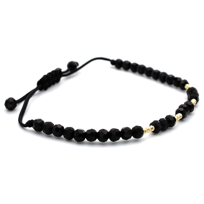 bratara unisex trio aur 14k cu snur negru [4]