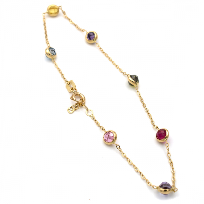 Brățară Vibe din aur 14K cu pietre colorate zirconia [6]