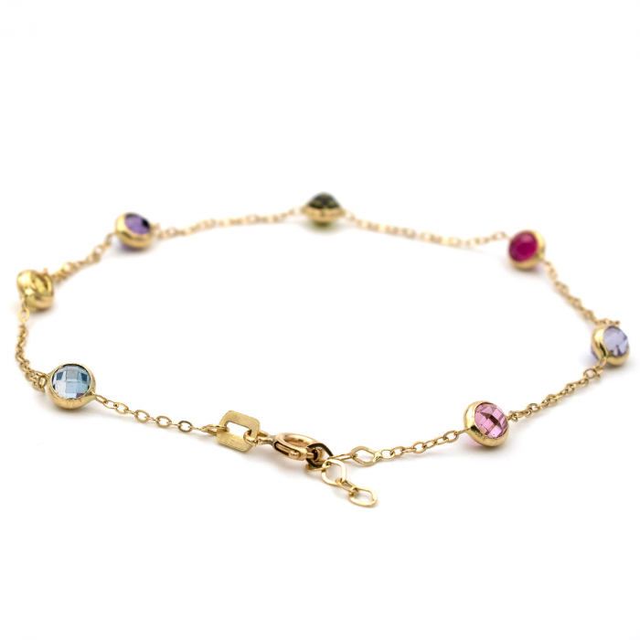 Brățară Vibe din aur 14K cu pietre colorate zirconia [3]