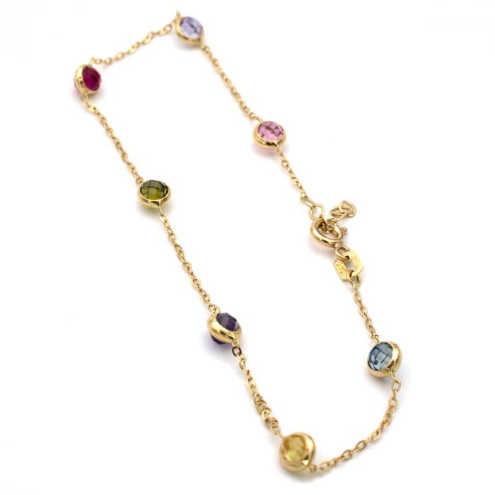 Brățară Vibe din aur 14K cu pietre colorate zirconia [5]