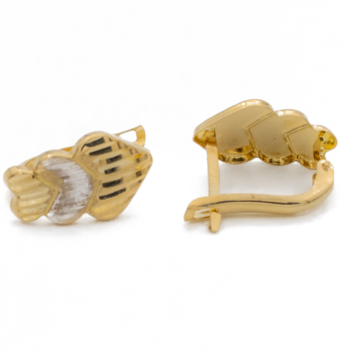 Cercei 3 Inimi Aur 14k [3]