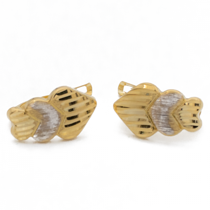 Cercei 3 Inimi Aur 14k [1]