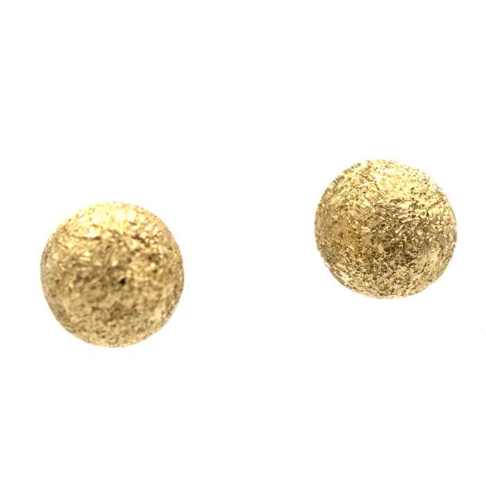 Cercei aur 14K Desert Glow cu textură granulată [4]
