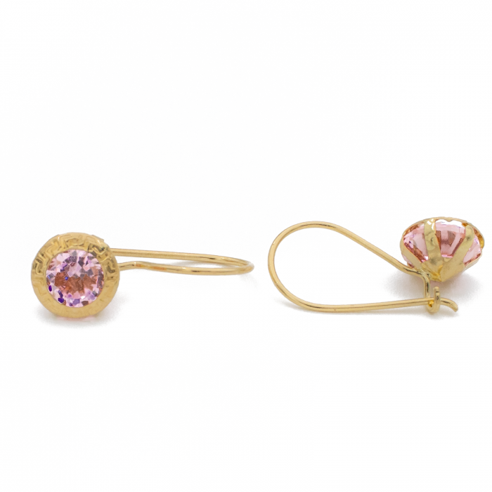 Cercei cu Piatra Roz Aur 14k [3]