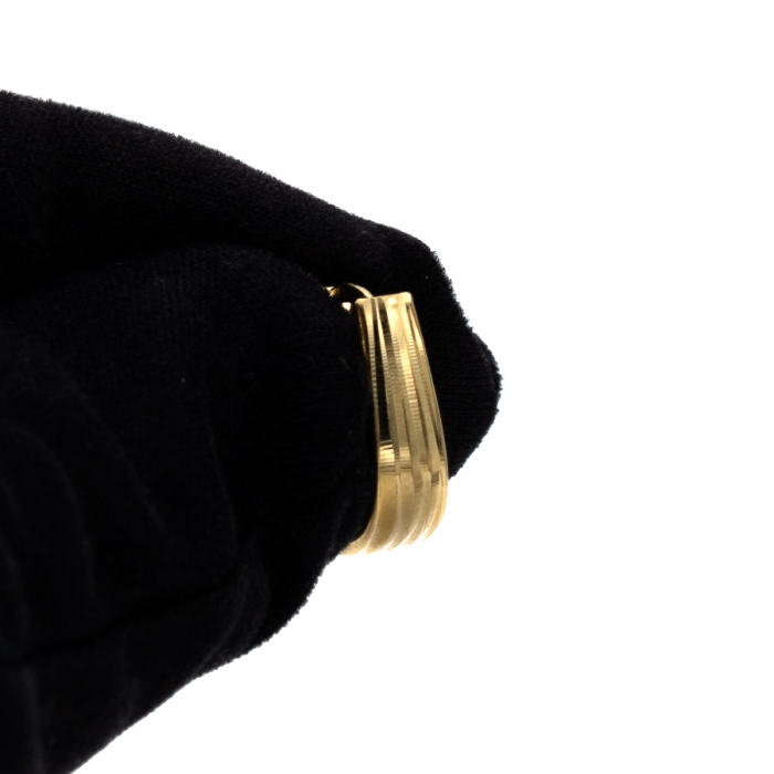 Cercei Glide din aur galben 14K cu design simplu și elegant [4]