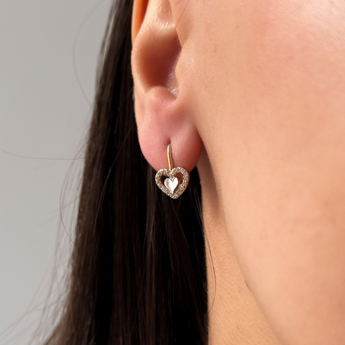 Cercei Inimi Aur 14k [2]