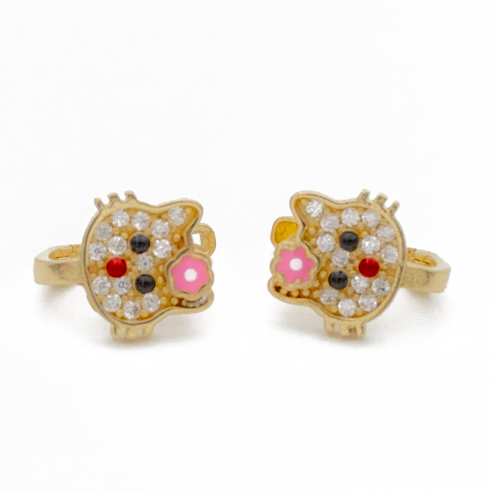 Cercei pentru Copii Hello Kitty Aur 14k [1]