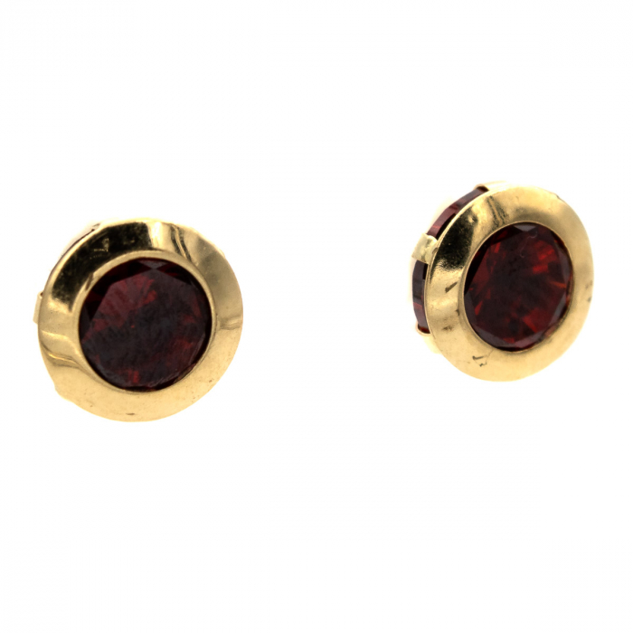 Cercei Red Flame din Aur 14K – Culoare roșu intens [4]