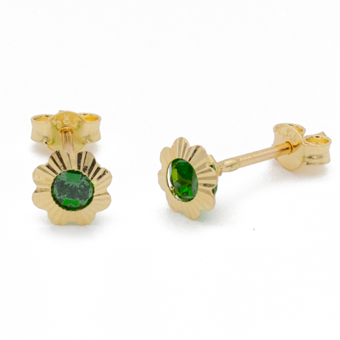 Cercei Piatra Verde Aur 14k [2]