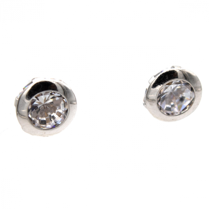 Cercei Ice Touch aur alb 14K cu zirconia [4]