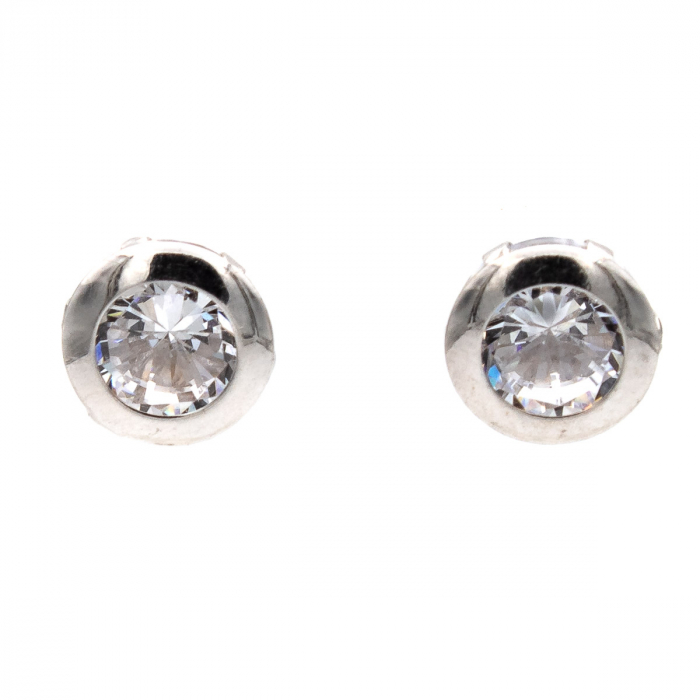 Cercei Ice Touch aur alb 14K cu zirconia [1]