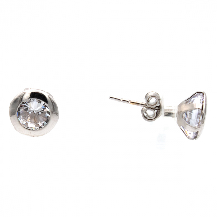 Cercei Ice Touch aur alb 14K cu zirconia [2]