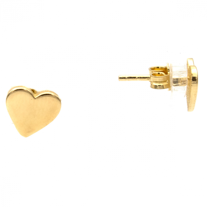 Cercei inimă aur 14K Pure Heart, model delicat [2]