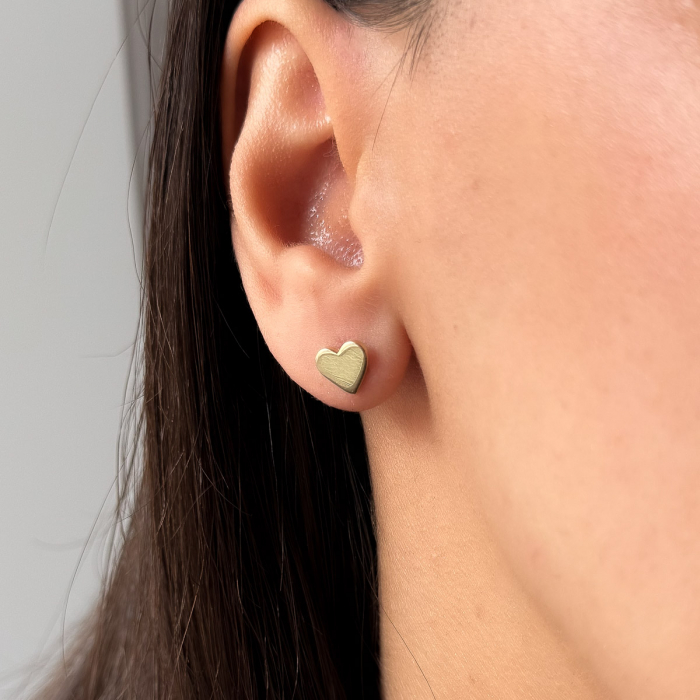 Cercei inimă aur 14K Pure Heart, model delicat [3]