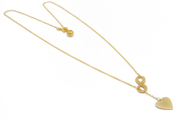 Colier cu Inima si Infinit Aur 14k [2]