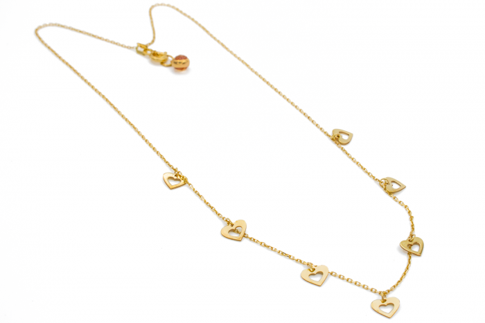 Colier cu Inimi Aur 14k [2]