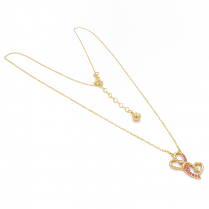 Colier Doua Inimi Aur 14k [2]