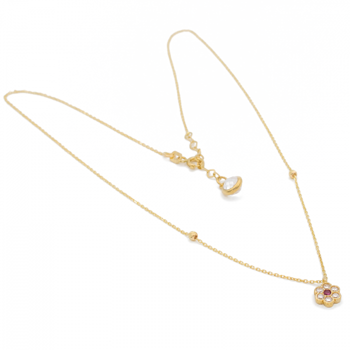 Colier Floare si Bile Aur 14k [2]