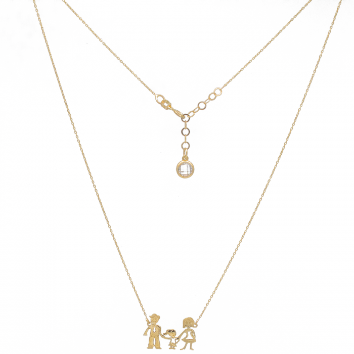 Colier Mama, Tata si Fetita Aur 14k [1]