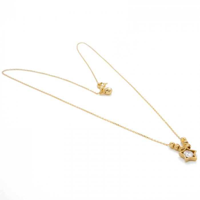 Colier Stea si Bile Aur 14k [2]