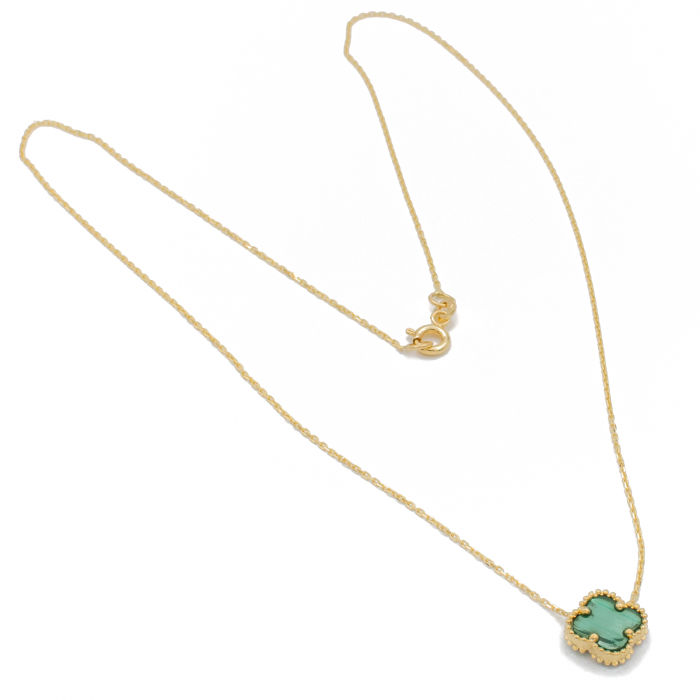 Colier Trifoi Verde Aur 14k [2]