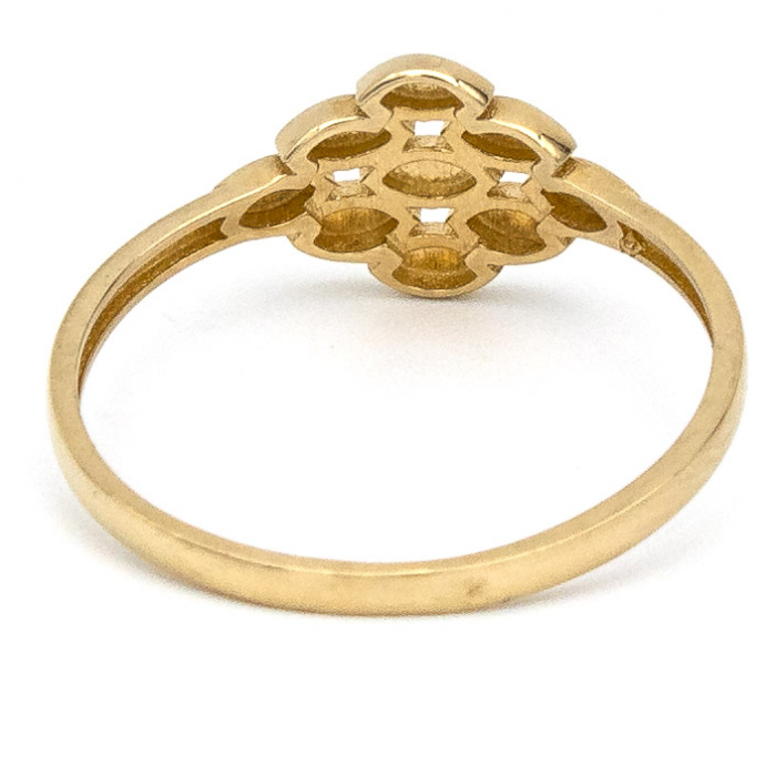Inel aur galben 14K cu petale în formă de romb –  GOLD PIC [7]