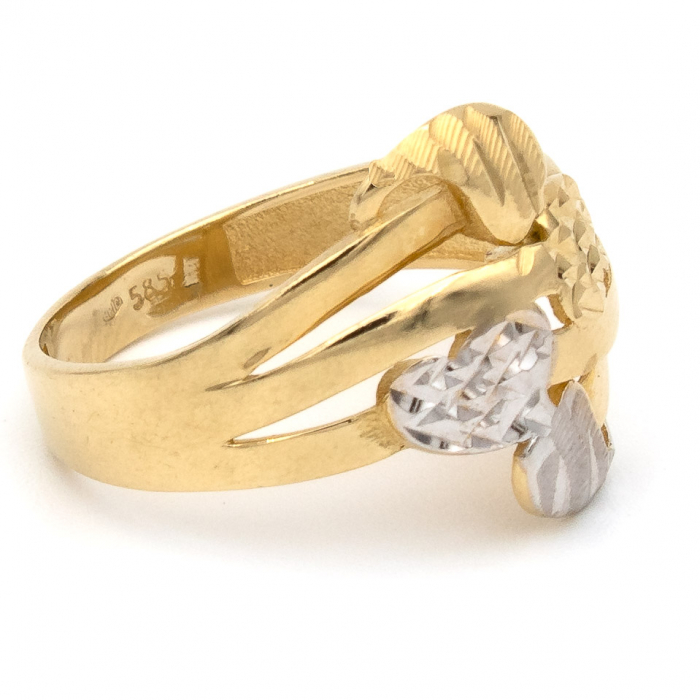 Inel aur galben 14K spirală dublă – bijuterie modernă GOLD PIC [6]