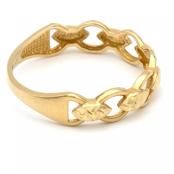 Inel verigi aur galben 14K – bijuterie GOLD PIC [6]