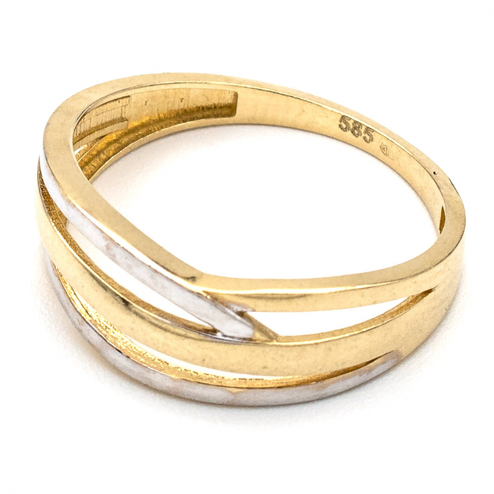 Inel aur galben 14K – Valsul Liniilor, bijuterie GOLD PIC [4]