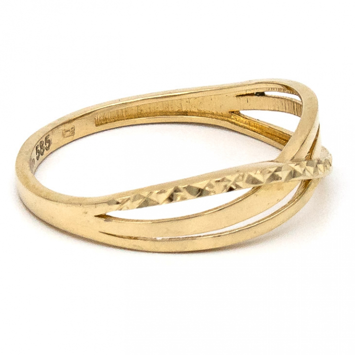 Inel Twix aur galben 14K – model răsucit GOLD PIC [6]