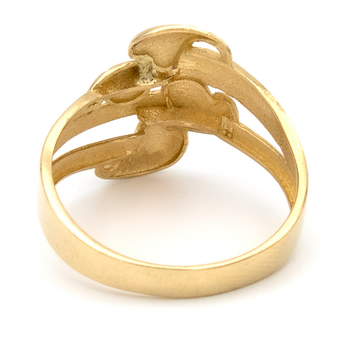 Inel aur galben 14K spirală dublă – bijuterie modernă GOLD PIC [7]
