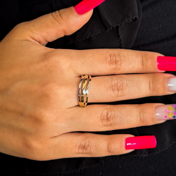 Inel aur galben 14K – Valsul Liniilor, bijuterie GOLD PIC [2]