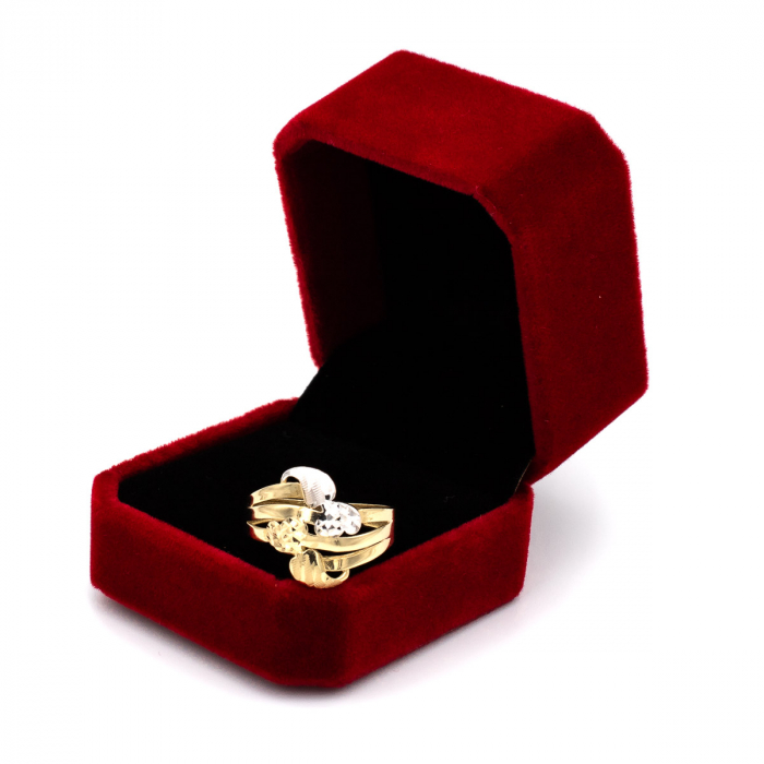 Inel aur galben 14K spirală dublă – bijuterie modernă GOLD PIC [3]