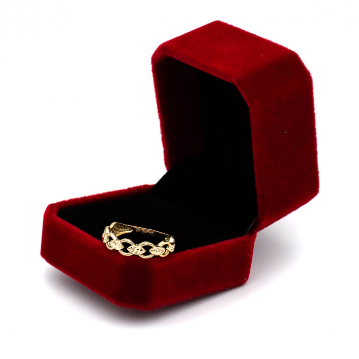 Inel verigi aur galben 14K – bijuterie GOLD PIC [3]