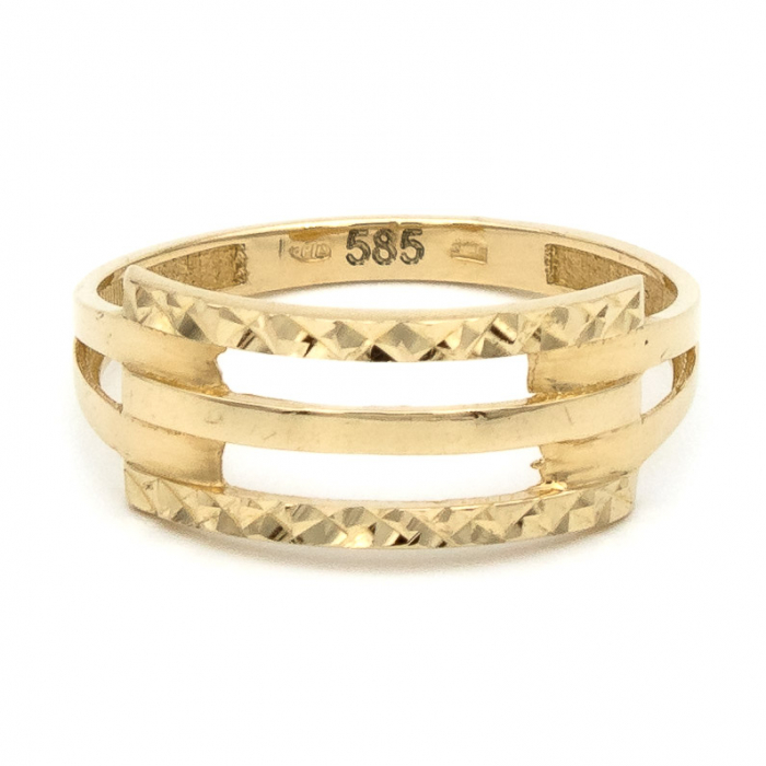 Inel aur galben 14K cu design simetric – GOLD PIC [1]