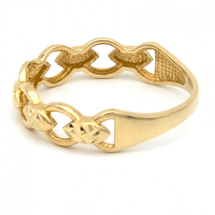 Inel verigi aur galben 14K – bijuterie GOLD PIC [5]