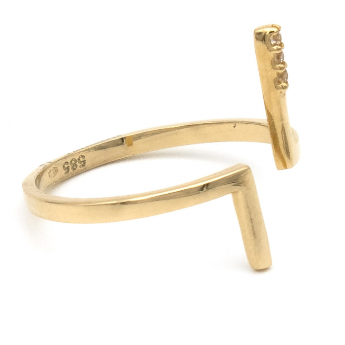 Inel minimalist din aur galben 14K – GOLD PIC [6]