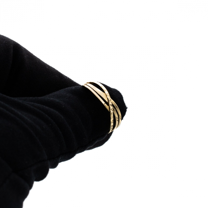 Inel Twix aur galben 14K – model răsucit GOLD PIC [8]