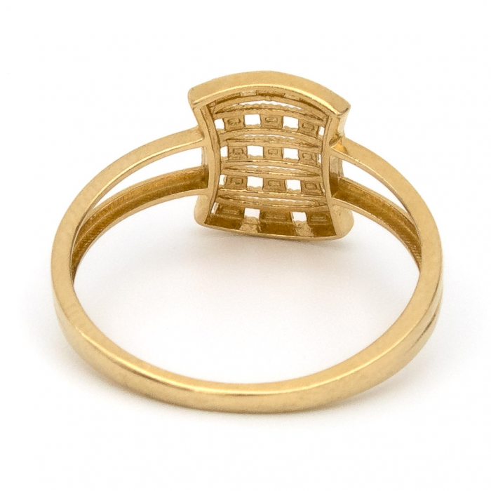 Inel aur galben 14K cu design geometric – bijuterie modernă [7]