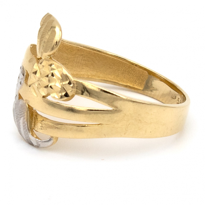 Inel aur galben 14K spirală dublă – bijuterie modernă GOLD PIC [5]