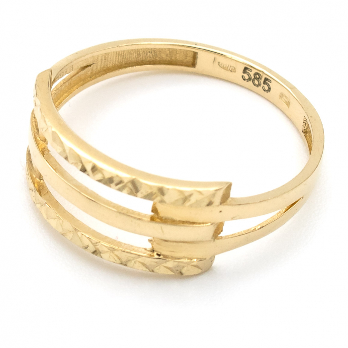 Inel aur galben 14K cu design simetric – GOLD PIC [4]