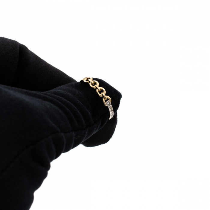 Inel aur galben 14K cu verigi și zirconii –  GOLD PIC [8]