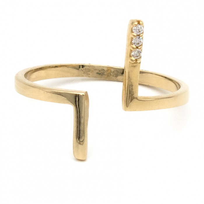 Inel minimalist din aur galben 14K – GOLD PIC [1]