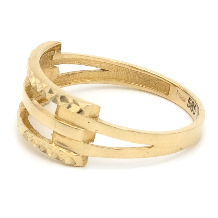 Inel aur galben 14K cu design simetric – GOLD PIC [5]