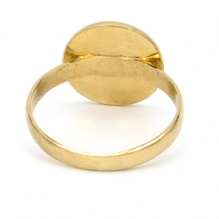 Inel cu bănuț din aur galben 14K – bijuteria GOLD PIC [7]