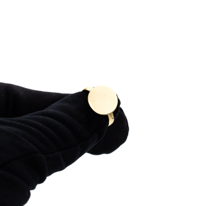 Inel cu bănuț din aur galben 14K – bijuteria GOLD PIC [8]