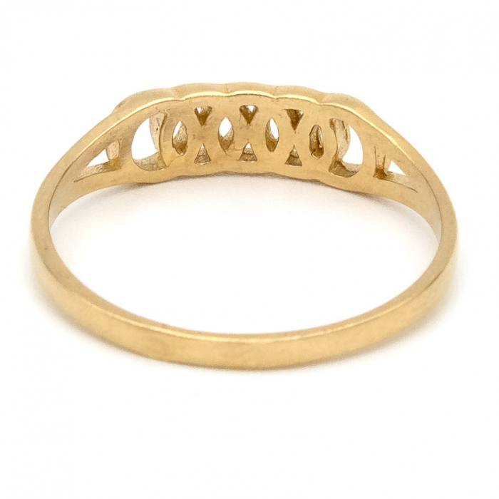 Inel din aur galben 14K cu cinci cercuri – GOLD PIC [7]
