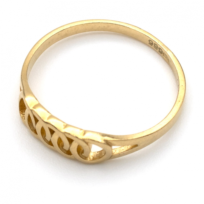 Inel din aur galben 14K cu cinci cercuri – GOLD PIC [4]
