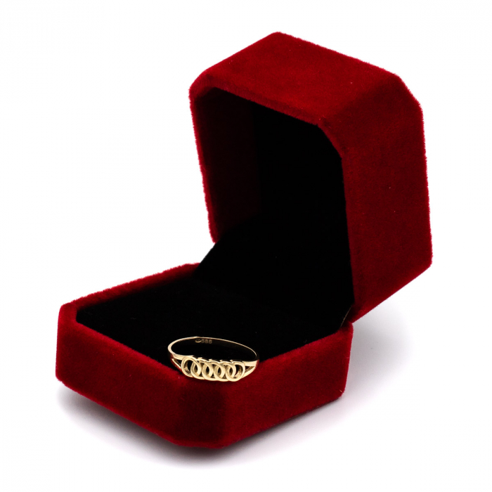 Inel din aur galben 14K cu cinci cercuri – GOLD PIC [3]